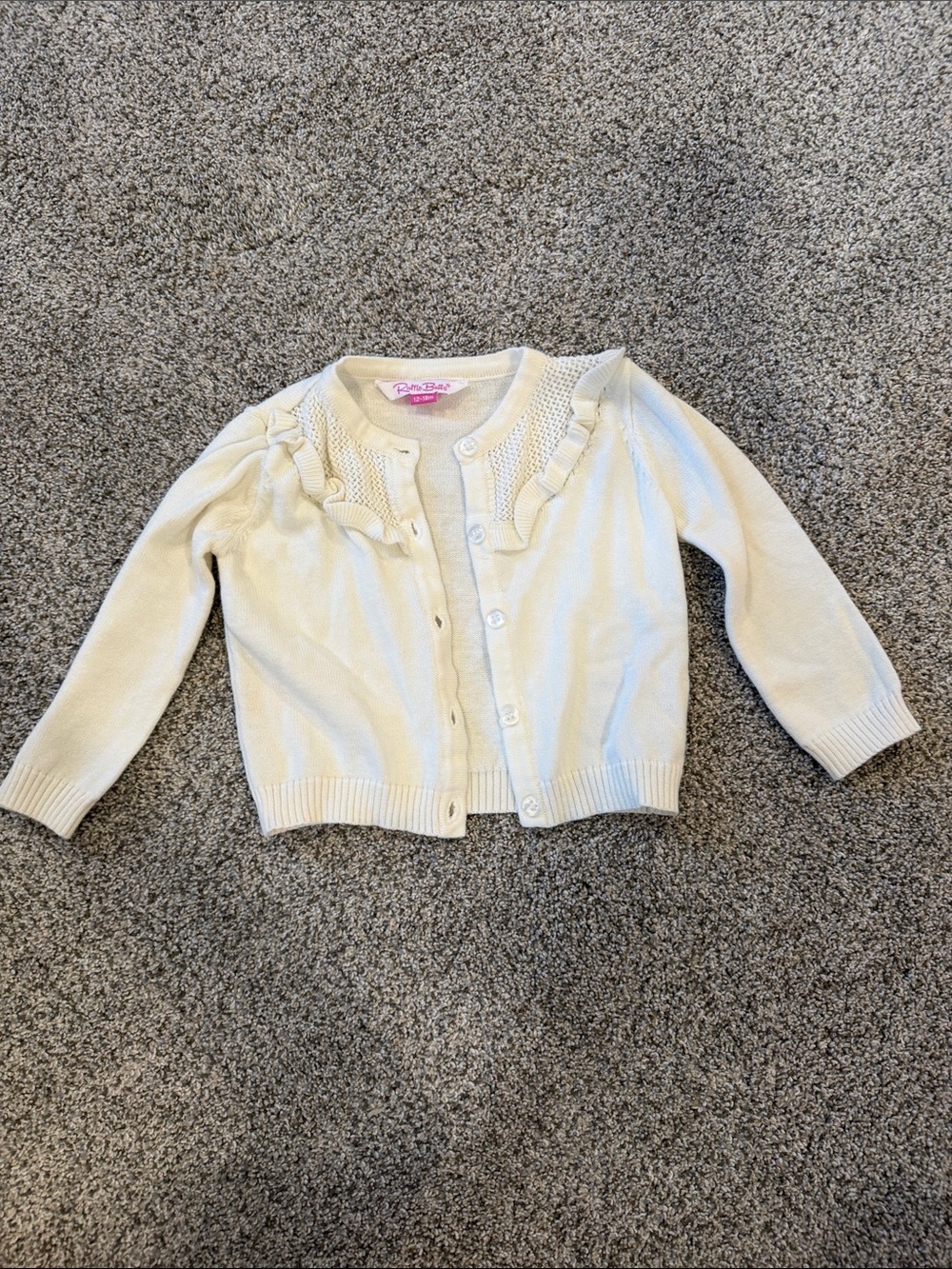 Ruffle butts cream sweater never worn